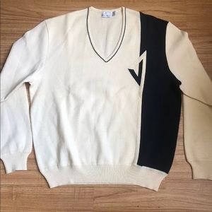 Neiman Marcus Wool V Neck Sweatshirt Size XL